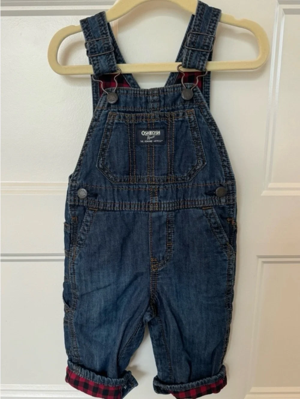 NWOT Bundle of OshKosh B'gosh Denim Kid’s Overalls- 9m and 18m